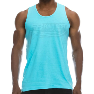 Camiseta sin mangas de algodón/fibra de bambú OEM personalizada, ecológica, informal, para fitness, musculación, gimnasio, para hombre, talla grande, transpirable, teñida, de alta calidad. - Product Image 6