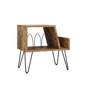 Brown Record Player Stand with Storage Turntable Stand Album Storage Cabinet for Bedroom Living Room Office or Music Room - Product Image 2