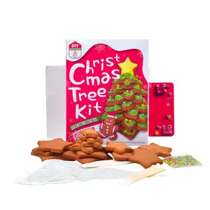 Venta al por mayor niños DIY árbol de Navidad galleta Kit para hornear en casa para las vacaciones