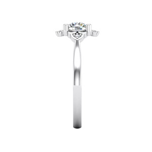 IGI Certified Lab Grown Diamond Cushion Halo <b>Split</b> Shank Vintage Anniversary Engagement <b>Ring</b> 10K 14K 18K Gold 925 935 Silver - Product Image 3
