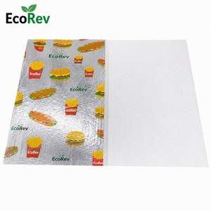 Papel de Aluminio Aislante con Diseño de Panal de Abeja EcoRev, Impreso a Medida, de Grado Alimenticio, Suave, para Envolver Hamburguesas (Hojas Precortadas) - Product Image 5
