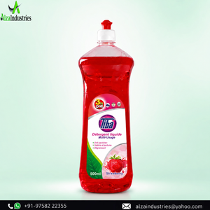 Liquide vaisselle concentré |   Dégraissant Cuisine Moussant Intense Parfum Fraise pour Vaisselle, Ustensiles et Batteries de Cuisine Usage Quotidien 500ml - Product Image 1