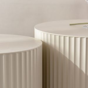 Tavolino da Caffè Rotondo in Legno per Appartamenti con Spazi Ristretti, Soggiorno, Nessun Montaggio Richiesto - Product Image 5