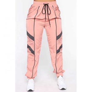 Ensemble de survêtement d'hiver écologique pour femme, coupe ample et respirante, deux pièces, rose et gris contrastés - Product Image 4