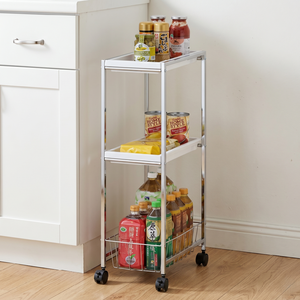 Wholesale Taiwan Furniture Manufacturer Housewares DIY MIT 3 TIER Slim Serving Storage Cart - Product Image 1