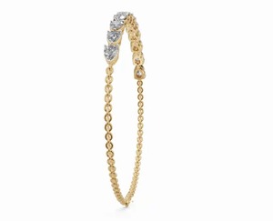 Charlotte Shine Pear Diamond Bracelet 3.434 Carats 12 Stones 9k 14k 18k Yellow <b>Rose</b> White <b>Gold</b> Luxury Lab Grown Jewelry 12 Pcs - Product Image 6