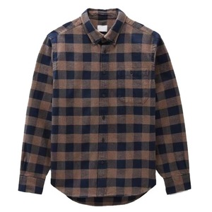 Chemise en flanelle formelle avec renforts aux épaules, doublée, en fil teint épais, anti-boulochage, collection Printemps, fabrication OEM, streetwear B2B - Product Image 1