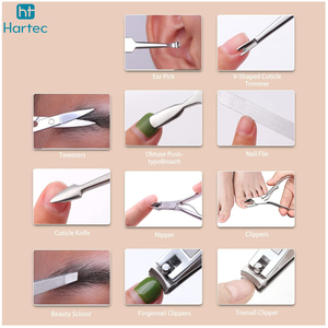 Heavy Duty Toe Nail Clipper Set with Professional Stainless Steel Manicure and Pedicure Set Portable Grooming Care Bag - Product Image 5