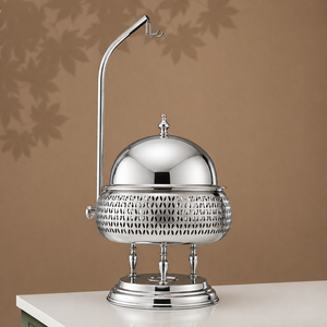 Hotel <b>Buffet</b> Hanging Chafing Dish Food <b>Warmer</b> Stand Stainless Steel Cover Non-Stick Durable Middle Eastern Luxury Catering - Product Image 4