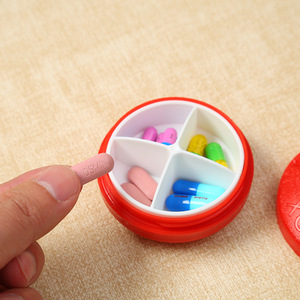 กล่องยาพลาสติก PP ปลอดสาร BPA พร้อมช่องแยกอิสระ 4 ช่อง กล่องจัดยาพกพาสำหรับวิตามิน อาหารเสริม และยาประจำวัน - Product Image 4