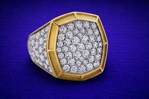 Anillo de compromiso para hombre de plata 925 con diamante moissanita, anillo grande sin cadena, al por mayor - Product Image 6