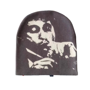 Gorros de Punto Jacquard Personalizados al por Mayor, con Pedrería, Estampado Gráfico por Sublimación, Gorro de Invierno, Proveedor de Fábrica, OEM - Product Image 1