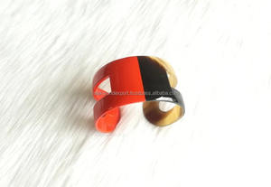 Brazalete de cuerno de búfalo rojo y negro a la moda para mujeres y niñas, estilo Animal ecológico de alta calidad, aspecto hermoso, exportación mundial Falak - Product Image 3