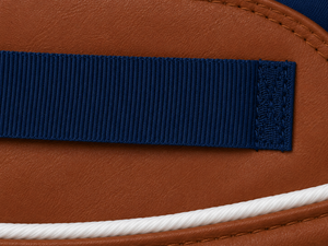 Almohadilla de Silla de Montar Acolchada Azul Marino para Salto Ecuestre, Transpirable, Absorbente de Impactos, con Ribete Marrón, para Entrenamiento Profesional - Product Image 5