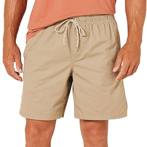 Shorts de sport pour homme, style vintage, été, mode, tissu en toile respirant, spandex/polyester, uni - Product Image 1