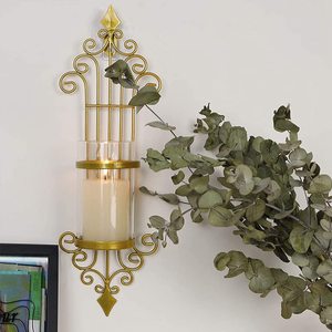 Iron Wall Candle Holders Decorative Wall Mounted Candle <b>Sconces</b> for Elegant Home Decor - Product Image 3