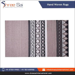 Alfombra tejida de algodón bohemio al mejor precio con borlas, alfombrilla de suelo de tejido plano hecha a mano colorida para dormitorios, cafeterías o espacios creativos - Product Image 5