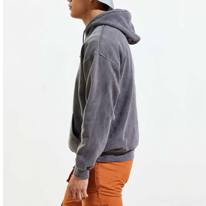 High Quality Jazo Industries Cotton Acid Wash Breathable Pullover Hoodie Winter <b>Thick</b> <b>Fleece</b> 300g Custom Sweatshirt for Men - Product Image 3