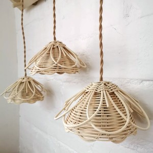 Kids room <b>light</b> shade <b>cheap</b> cost lamp cover rattan ceiling pendant lampshade weaving lampshades - Product Image 5