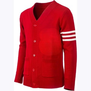 Men Button Knitted Plus Size <b>Sweater</b> Wholesale 100 Acrylic With Stripes Custom Sorority Fraternity Women - Product Image 3