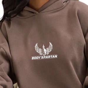 Sweat à capuche oversize marron clair pour femme, en polaire, à manches longues, style décontracté streetwear, coupe ample, mode quotidienne - Product Image 6