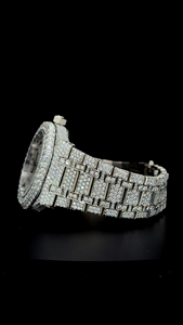 Montre-bracelet à diamant Hip Hop moissanite pour hommes d'Inde entièrement glacée, automatique, de luxe, en acier inoxydable, de qualité exportée - Product Image 5