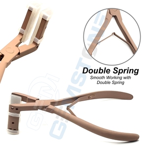 Pinzas Profesionales de Acero Inoxidable Reutilizables y Duraderas de 7 Pulgadas para Extensiones de Cabello, con Almohadillas y Doble Resorte para Aplicación de Extensiones - Product Image 6