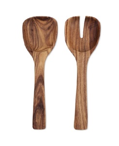 Natural Wooden <b>Salad</b> <b>Tools</b> Server Set Long Handle American Style Eco-Friendly Dishwasher Safe Manual Multifunction <b>Salad</b> Serving - Product Image 2