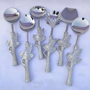 Cucharas decorativas de mesa para cocina, juego de cucharas de metal con acabado dorado a un precio económico. - Product Image 6