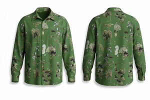 เสื้อเชิ้ตแขนยาวพิมพ์ลายดอกไม้สำหรับผู้ชาย ขายส่งเสื้อผ้าฤดูร้อน รับพิมพ์ลายตามสั่ง เสื้อลำลองสำหรับงานปาร์ตี้ชายหาด - Product Image 4