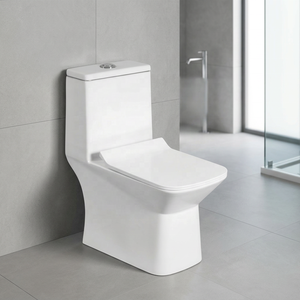 WC monobloc en céramique Vistaar Commercial avec système de chasse siphonique pour la construction de salles de bain modernes - Product Image 4