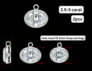 Gold Plated Oval CZ <b>Fine</b> Hoop <b>Earrings</b> Bezel Set Crystal Drop <b>Earrings</b> for Women Gift Jewelry - Product Image 1