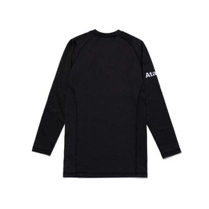 Conjunto de Camiseta de Manga Larga y Pantalones Cortos para Artes Marciales Mixtas Ataque, Negro con Rayas Blancas, Unisex para Adultos, Absorbe la Humedad - Product Image 5