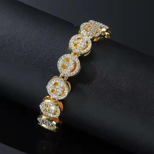 Luxury 925 Silver Moissanite Bangle <b>Bracelet</b> Rhodium Plated Round Brilliant Cut Smiley Women's Party Jewelry <b>Bracelet</b> - Product Image 2