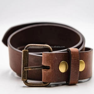 Ceinture décontractée en cuir robuste de qualité supérieure pour hommes, avec boucle à rouleaux en laiton antique très résistante, ceintures et accessoires pour hommes - Product Image 2