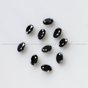 เพชรทรงรีสีดำขุ่นธรรมชาติขนาด 5.5 x 3.5 มม. สำหรับทำเครื่องประดับแบบกำหนดเอง เช่น แหวน จี้ ต่างหู - Product Image 2