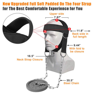 Harnais de musculation pour la tête, pour hommes et femmes, entraîneur de force du cou, bande de soutien pour entraînement de résistance, fournisseur OEM - Product Image 5