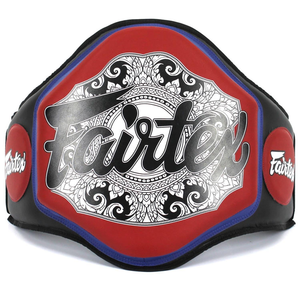 For Boxing Belly Protector <b>Red</b> Black Leather & PU <b>Material</b> Chest Guard for Kick Boxing MMA Training - Product Image 1