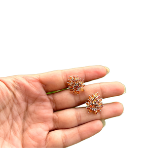 ต่างหูเม็ดเดี่ยวสีเงินสเตอร์ลิงประดับทองทันสมัยสำหรับงานหมั้นวันครบรอบแต่งงานปี925 - Product Image 1