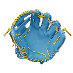 WARPRO INDUSTRY Durable Red Infield Baseball Glove <b>Blue</b> Stitching Full Finger H-Web Design Left-Handed <b>Throw</b> 11.5 Inch Adult - Product Image 1