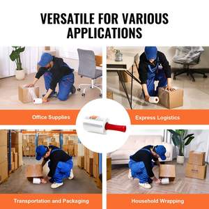 Resistenza industriale 80 Gauge trasparente resistente rotolo avvolgente 5 pollici X 1000 piedi 4 Pack pellicola termoretraibile per manici - Product Image 6