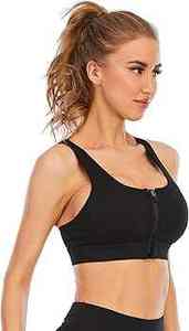 Camiseta sin mangas de algodón suave para mujer, talla grande, ropa interior transpirable, sujetador sexy sin aros, diseño sin varillas, cremallera frontal, encaje - Product Image 4