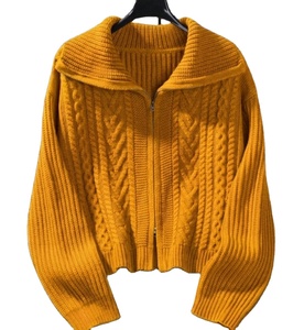 Women's Casual High Waist Long Sleeve Knitted <b>Cardigan</b> Breathable Striped Design Stylish Casual Knitwear Sweater for Women - Product Image 1