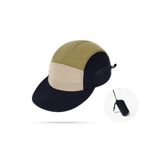 Haute qualité 100% polyester 5 panneaux couleurs contrastées unisexe respirant Protection solaire séchage rapide pliable athlétique chapeau Camp casquette - Product Image 3