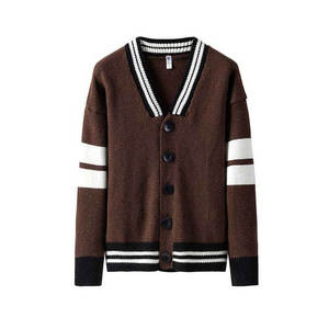 Pull cardigan unisexe en tricot, style personnalisé, marque privée, nouveau design, haute qualité, vente en gros - Product Image 1