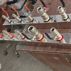 Dubey International 8 in 8 Out Water Manifold with Ball Valve for Pet Mold 2 Year Warranty Rust Free Design Easy to Operate - Product Image 1