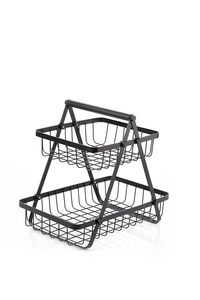 Cesta de Almacenamiento de Frutas de Doble Nivel, Tipo Rectangular, Moderna, Apilable, No Plegable, para Cocina - Product Image 2