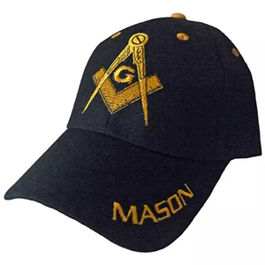 Casquette de baseball Maître Maçon Noire, Chapeau Maçonnique avec Logo Maçons Équerre et Compas Brodé, Lettres Hip Hop, Chapeaux Personnalisés - Product Image 5