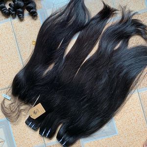 Extension de tissage de cheveux humains droits naturels 100% non traités100g Remy hair100g 6-40 pouces prix de gros unique direct Vietnam - Product Image 6