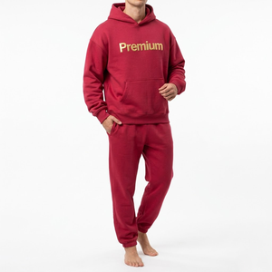 Custom Streetwear Tracksuit Manufacturer 100% Cotton Hoodie Sweatpants <b>Set</b> OEM ODM - Product Image 3
